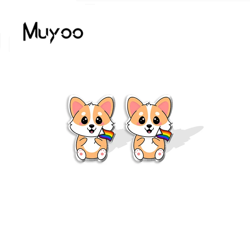 2022 Новое поступление Модные Разноцветные серьги-гвоздики в виде мультяшной