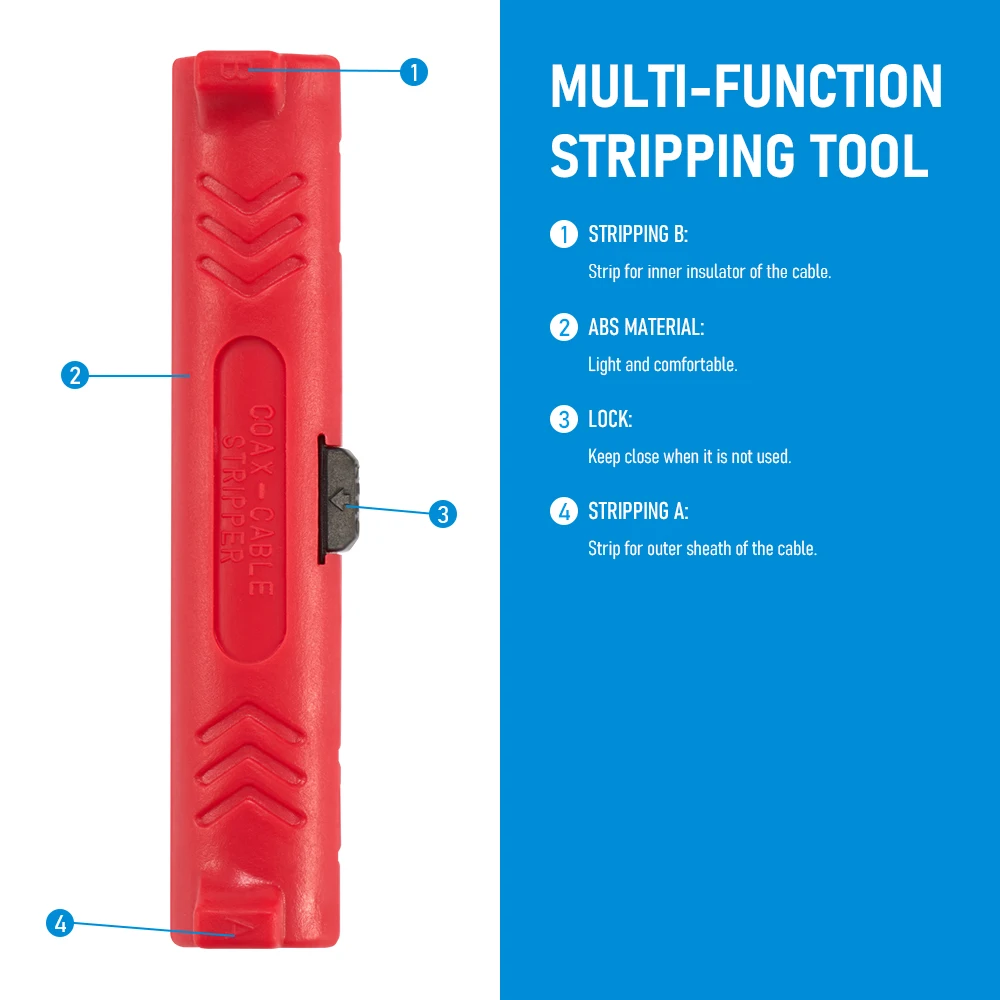 

Многофункциональные клещи для зачистки кабелей RG59/RG6 Seven Floor