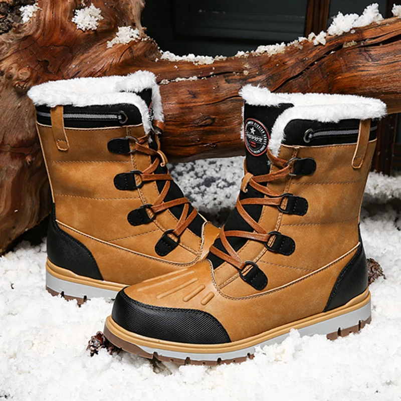 Новые зимние ботинки мужские уличные ботильоны в британском стиле с высоким