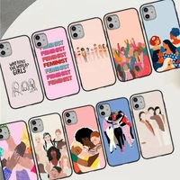 pink feminist feminism phone case for iphone 11 12 13 mini pro max 8 7 6 6s plus x 5 se 2020 xr xs funda case