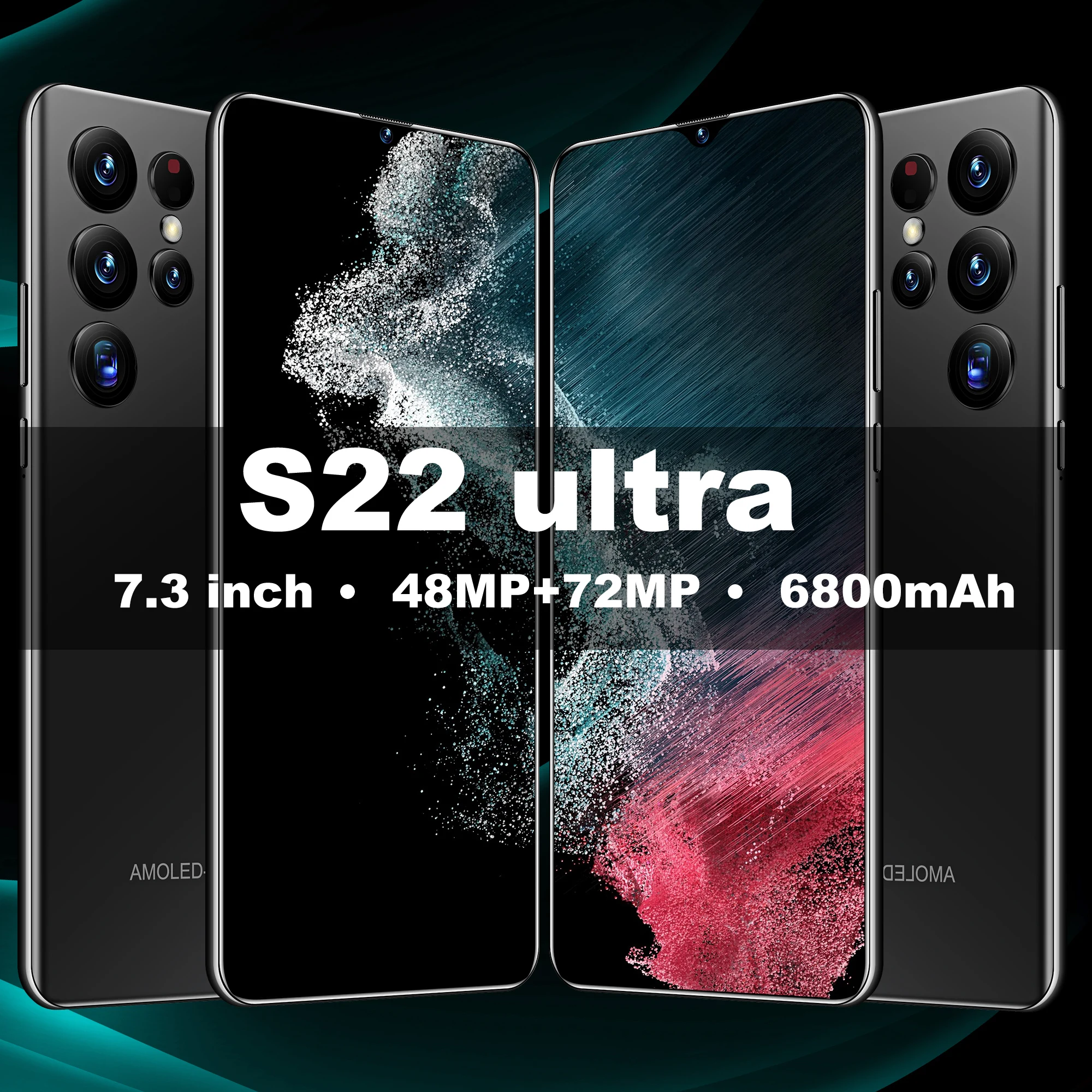 

Смартфон S22 +, 7,3 дюйма, 4G, две Sim-карты, Android 12, камера 48 Мп + 72 МП