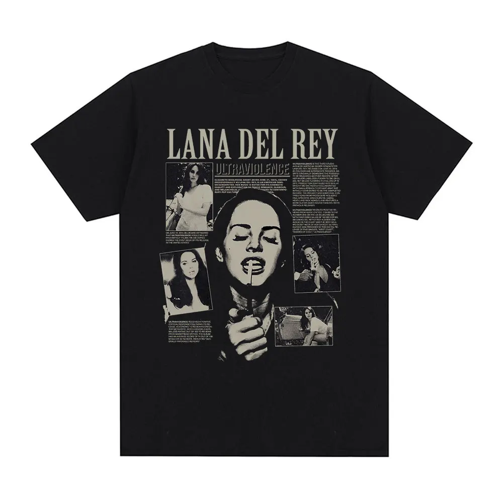 

Футболка певица Лана Дель Рей, футболка с изображением музыкального альбома, для мужчин и женщин, унисекс, стиль хип-хоп, футболки с коротким рукавом, Готическая уличная одежда