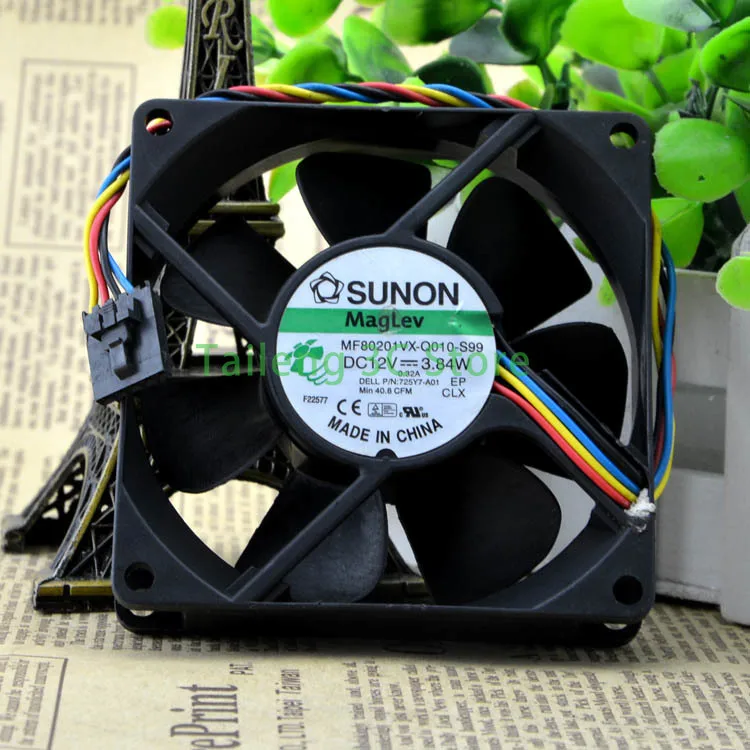 Фото Серверный вентилятор для SUNON MF80201VX-Q010-S99 725Y7 8020 охлаждающий вентилятор с 12 В 3,84 Вт 80*80*20 мм 4 провода 5 контактов №1