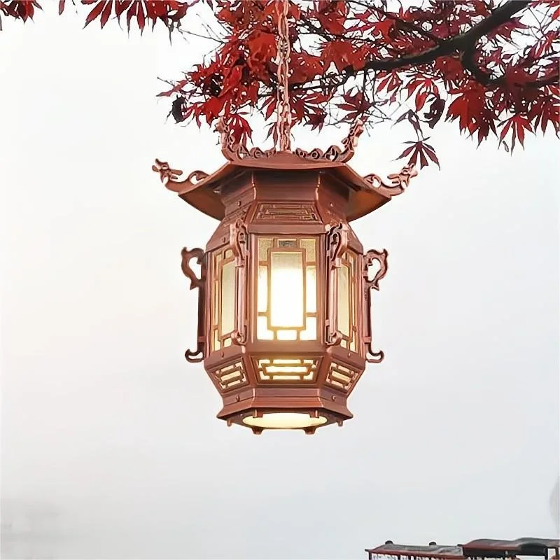 

Art Chandelier Led Pendant Lamp Light Classical Style Outdoor Eaves Antique Gallery Lantern Corridor Courtyard Retro