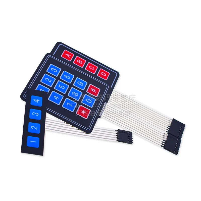 4 12 16 Key 1*4cm 4*3cm 4*4cm Membrane Switch Keypad 1x4 3x4 4x4 Matrix Array keyboard for arduino smart car |