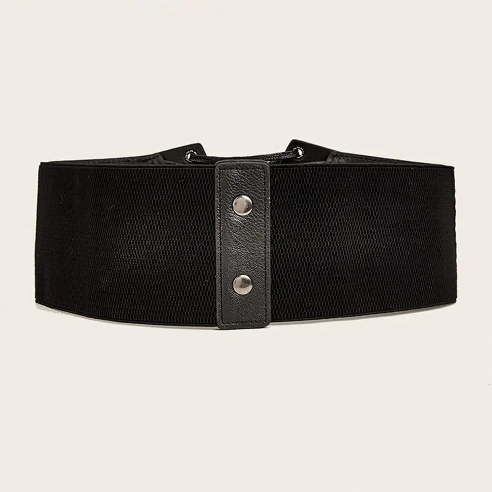 

Chic Women Belt Wear-resistant Self Tie Wide Dress Belt High Elasticity Fine Craftsmanship Dress Belt Clothes Accessories