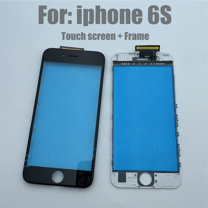 

Новый сенсорный экран + рамка для iphone 6S дисплей стеклянный дигитайзер внешнее стекло (не ЖК) фотосенсорная панель