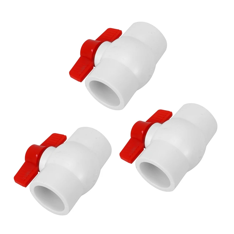 

Новые 3-х 50 мм/2-дюймовые скользящие концы, шаровой кран из ПВХ для контроля воды, белый, красный