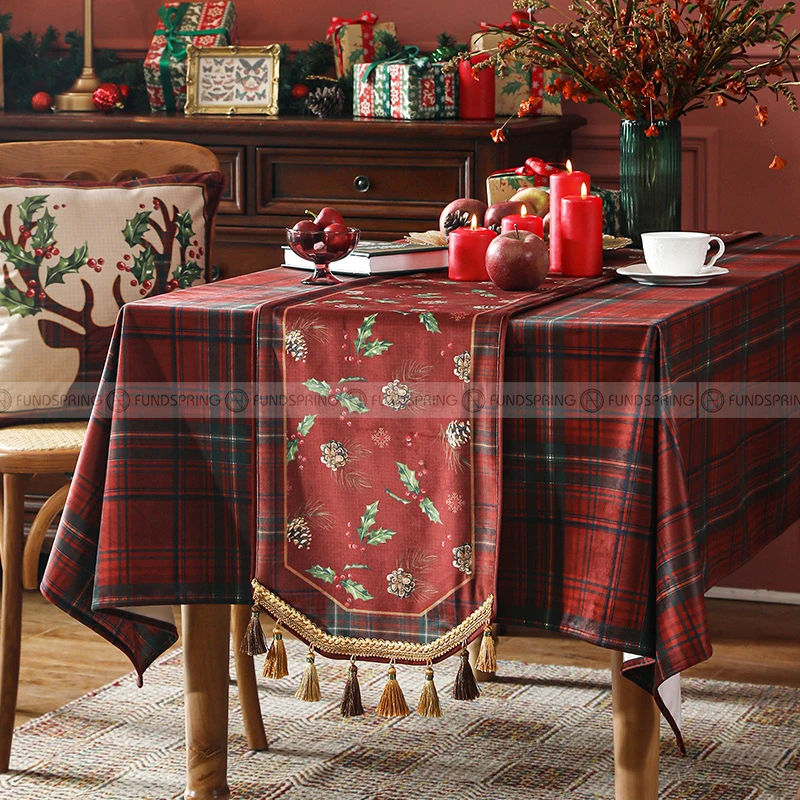 

Lapland Table Runner Christmas Table Runner Light Luxury Red Counter Cover