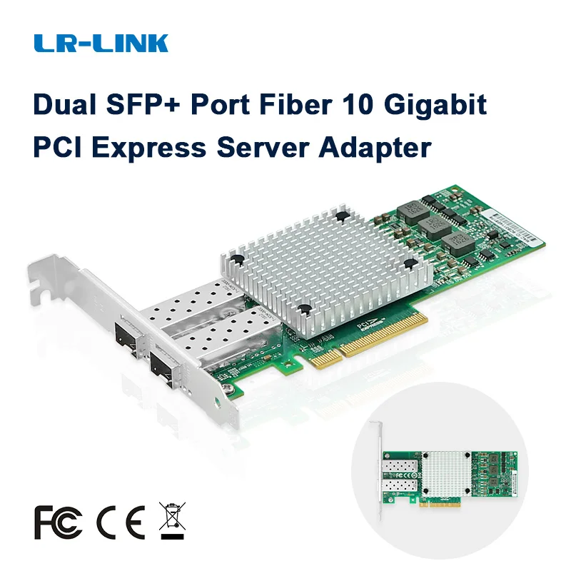 LR-LINK 9812AF-2SFP+ Dual Port 10Gb Ethernet Network Card PCI Express Fiber Optical Server Adapter NIC Broadcom BCM57810S