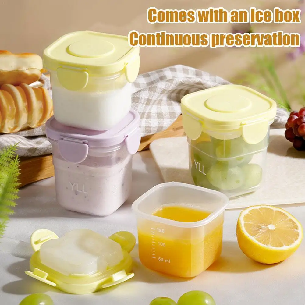

Mini Food Storage Containers Food Grade Refrigerator Sealed Bowl Crisper Fresh Dishes 210/150ml Box Portable Extra L6P4