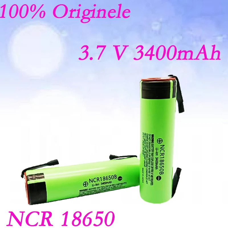 

100% Nieuwe Originele Ncr 18650B 3.7 V 3400mAh, Soldeer 18650 Lithium Oplaadbare Batterij, Gebruikt Voor Zaklamp Batterij