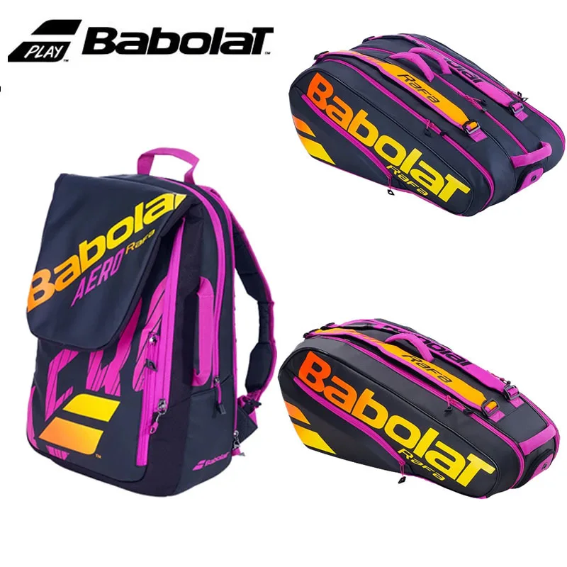 Original Professional BABOLAT Tennis Backpack PURE AERO RAFA 1st 2nd Generation Tennis Racquets Bag 3R 6R 12R Squash Tennis Bags