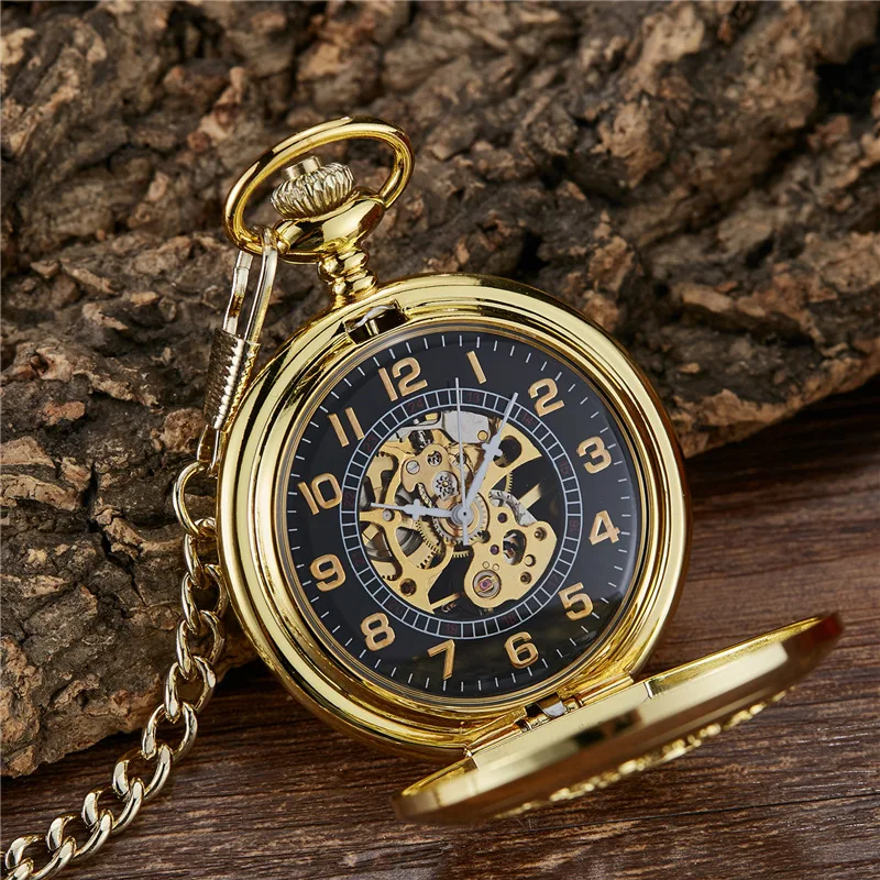 New Flip Style Men's Watch Vintage Style Fully Automatic Mechanical Pocket Watch Gift Watch For Lovers And Elders