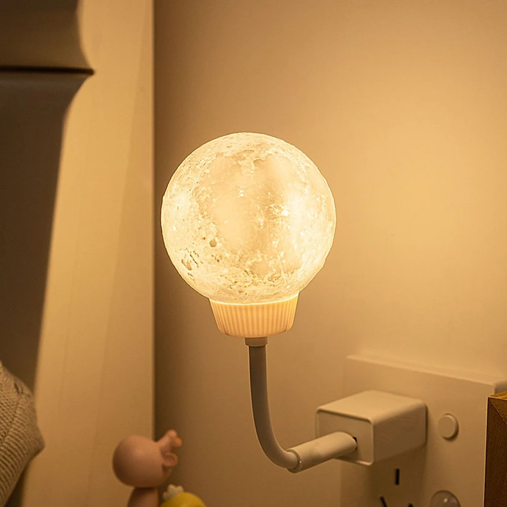 

Портативный Умный ночной мини-светильник в форме Луны, прочный ночник с функцией «подключи и работай» для дома и кухни