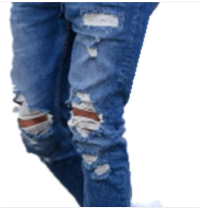 Summer Slim Hollowed Out Jeans Men