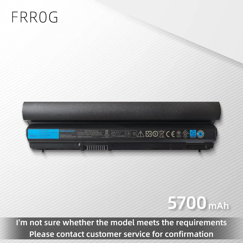 

Аккумулятор для ноутбука FRR0G FRROG (11,1 В 60 Втч), совместимый с ноутбуком Dell Latitude E6120 E6220 E6430s Series 7FF1K RFJMW KJ321 K4CP5