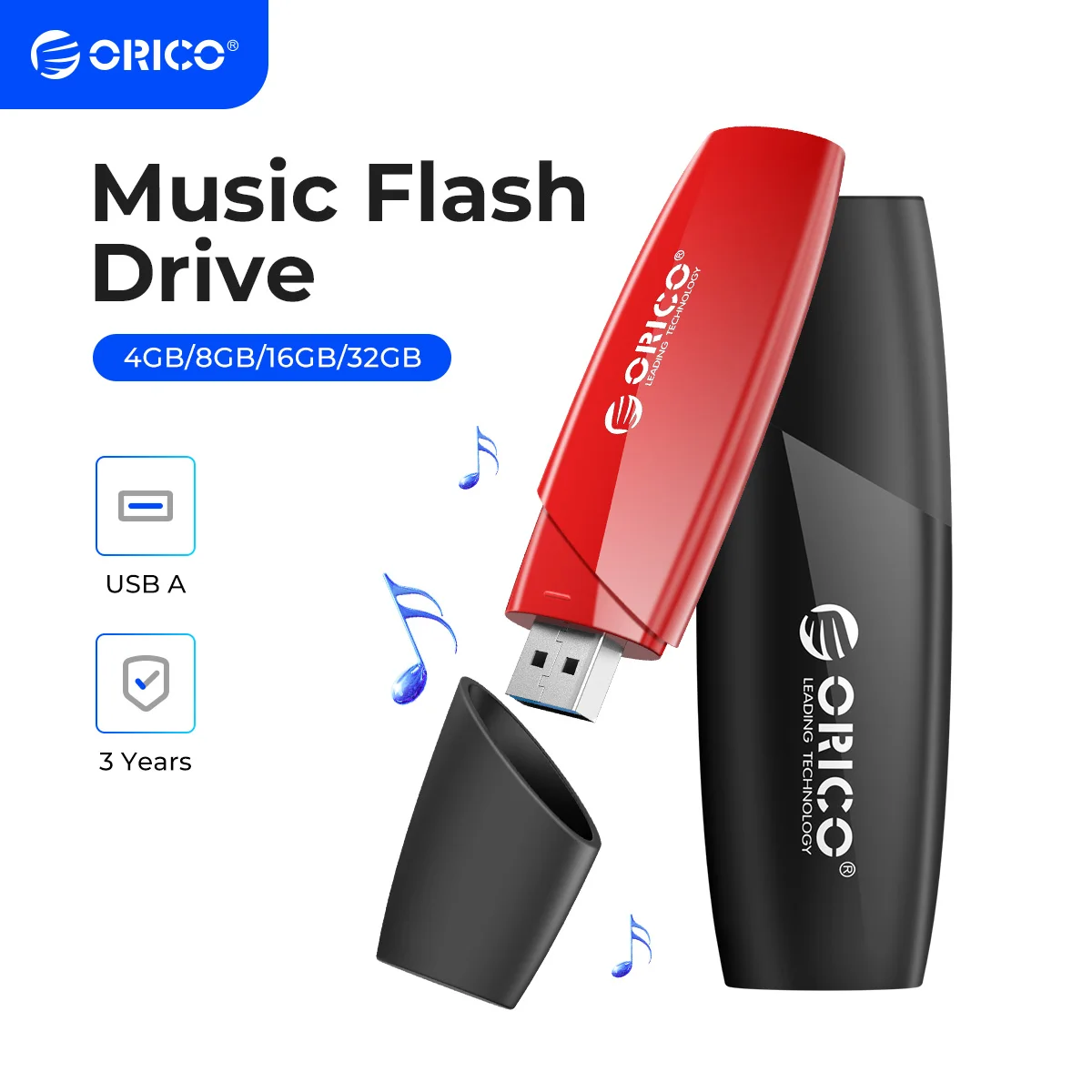 

ORICO New Trend USB2.0 USB Flash Drives 4GB 8GB 32GB Pen Drive USB 2.0 USB Stick Pendrive Black Red Color for External Storage