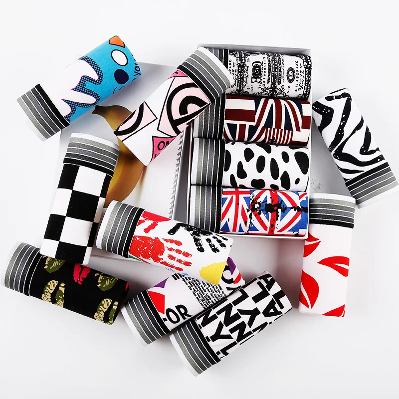 7pcs/set Boxers Underwear Men Cartoon Breathable Male Panties Men's Underwear Boxers Comfortable Plus Size BoxerShorts