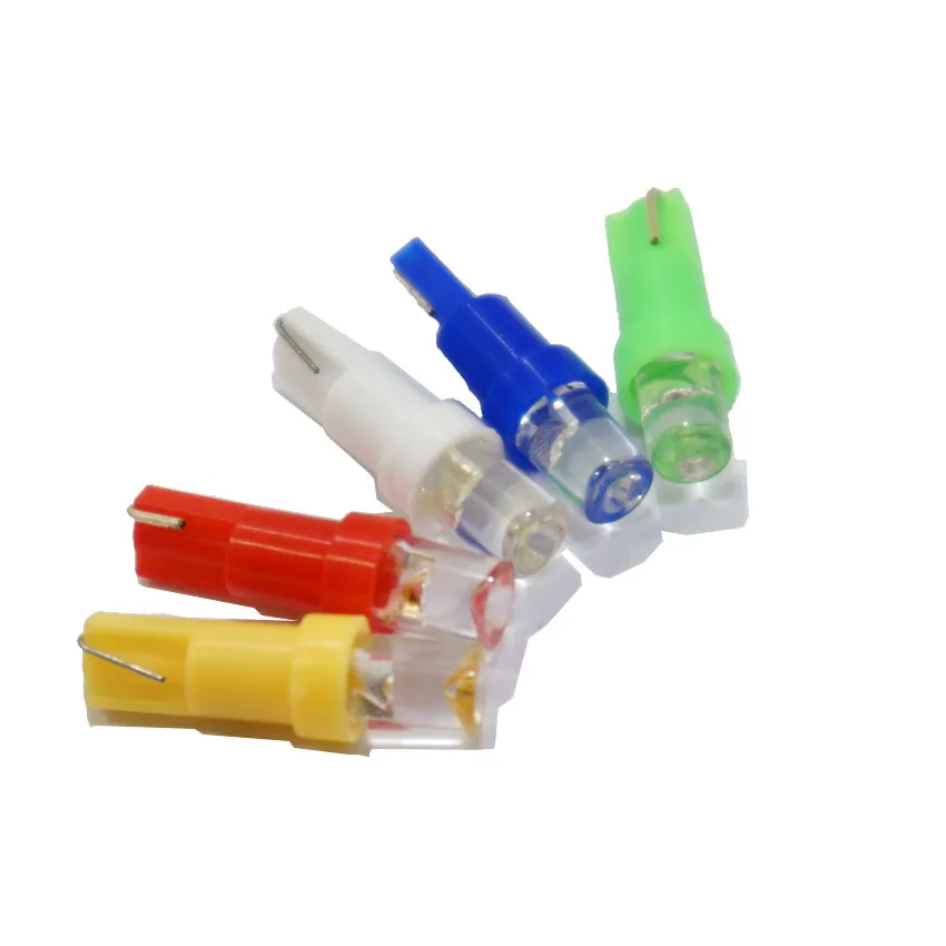 

KTSCAR 500 шт. T5 cob плоская светодиодная клиновидная Автомобильная панель с предупреждающим индикатором, лампы для приборов, лампы белого/Красно...