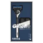 Gillette Подарочный Набор Бритва Fusion5 ProGlide С Эксклюзивной Хромированной Ручкой Для Мужчин + Подставка Для Бритвы