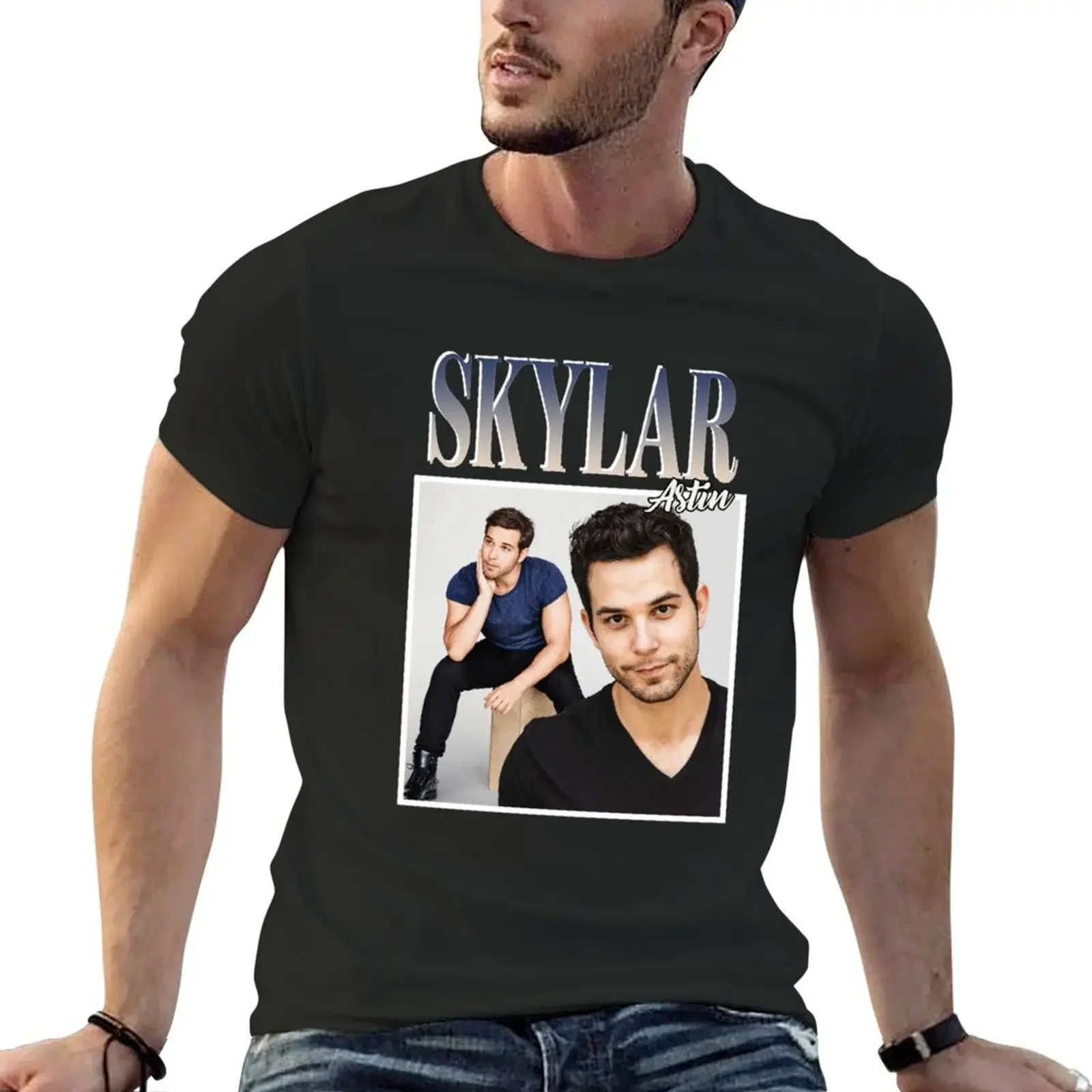 Skylar Astin T-Shirt graphic shirts tee street wear new edition men clothing