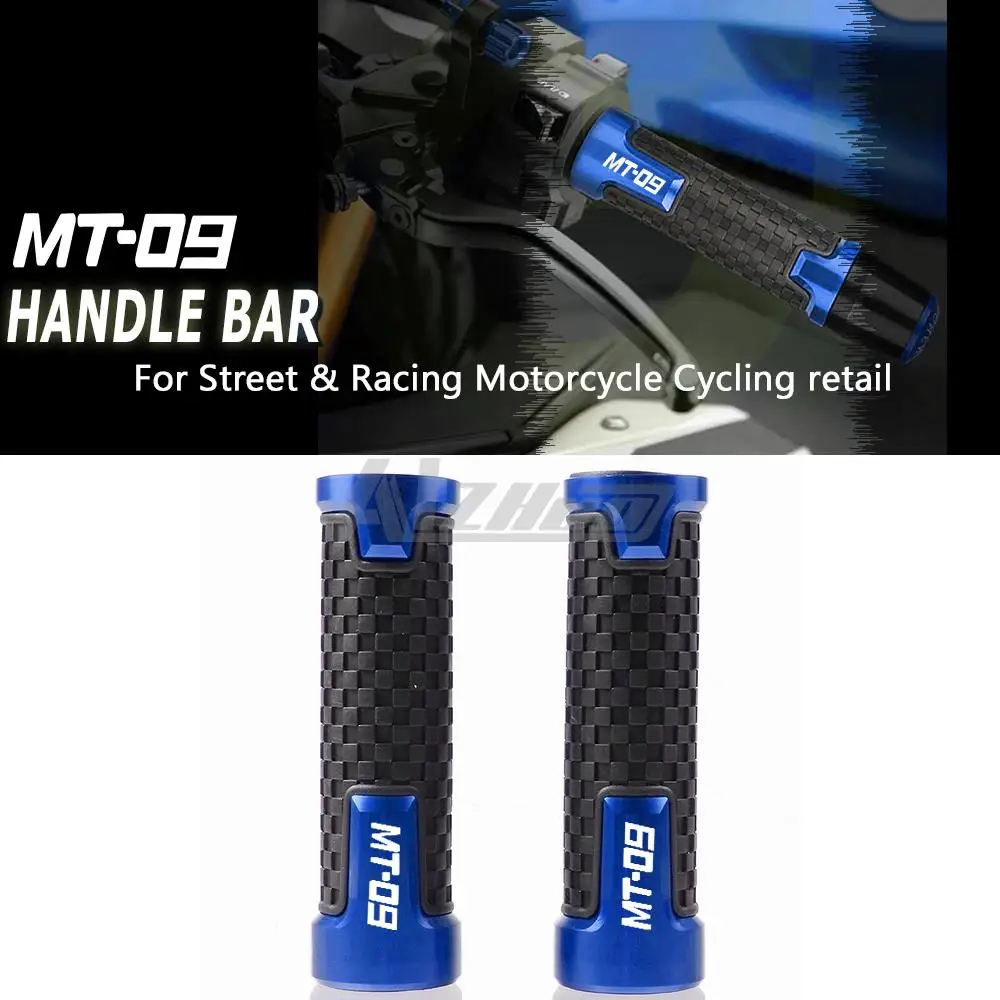 

7/8" 22mm Rubber Motorcycle Accessories MT09 Handlebar Grips Hand Bar For YAMAHA MT-09 MT 09 2015 2016 2017 2018 2019 2020 2021+