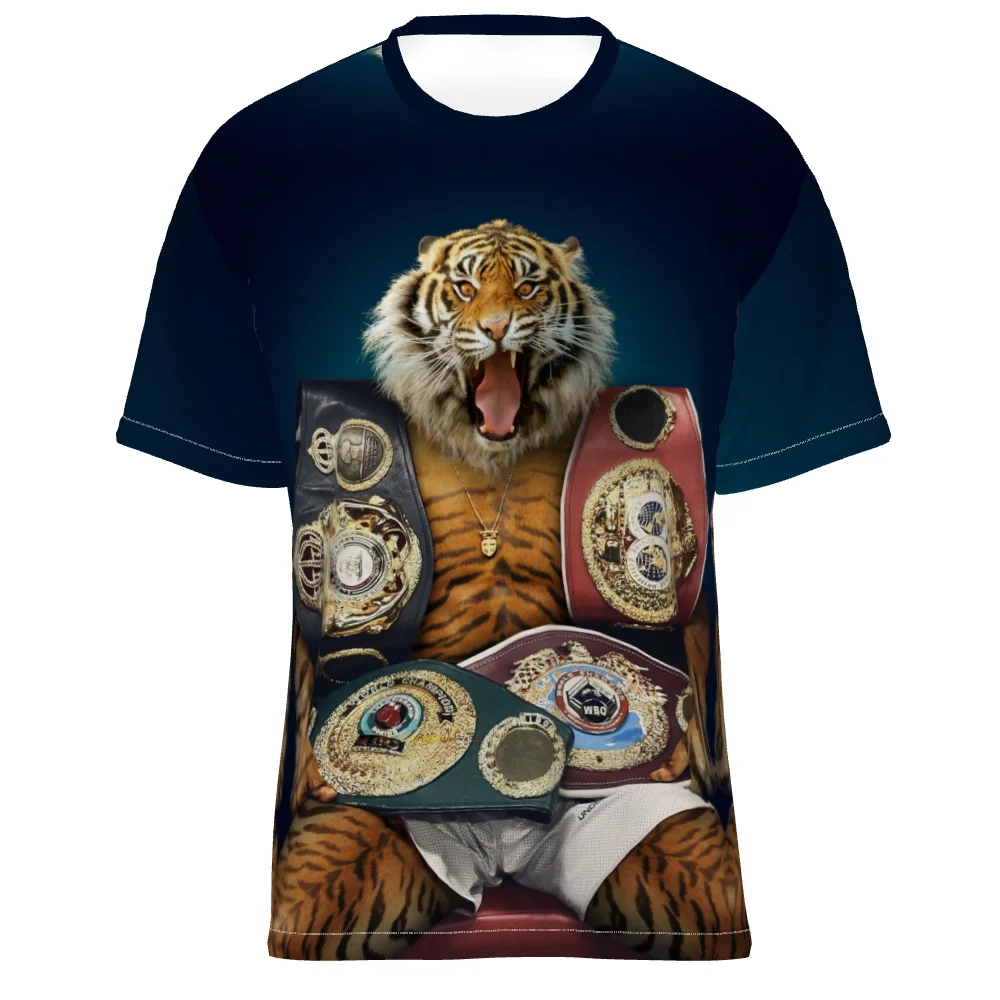 

2023 Cute 3D animal cat print men's Women's T-shirt summer top oversized T-shirt O neck short sleeve loose casual men's clothing