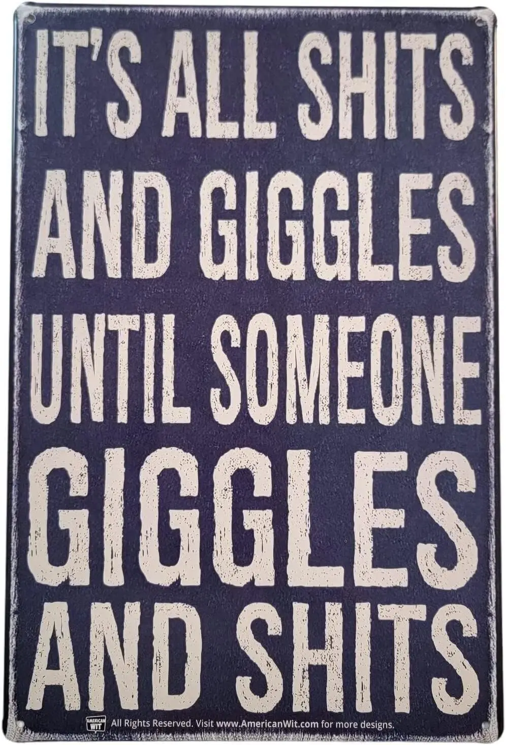 Забавная цитата металлическая жестяная стена ржавая вывеска в стиле ретро (12 x 8)