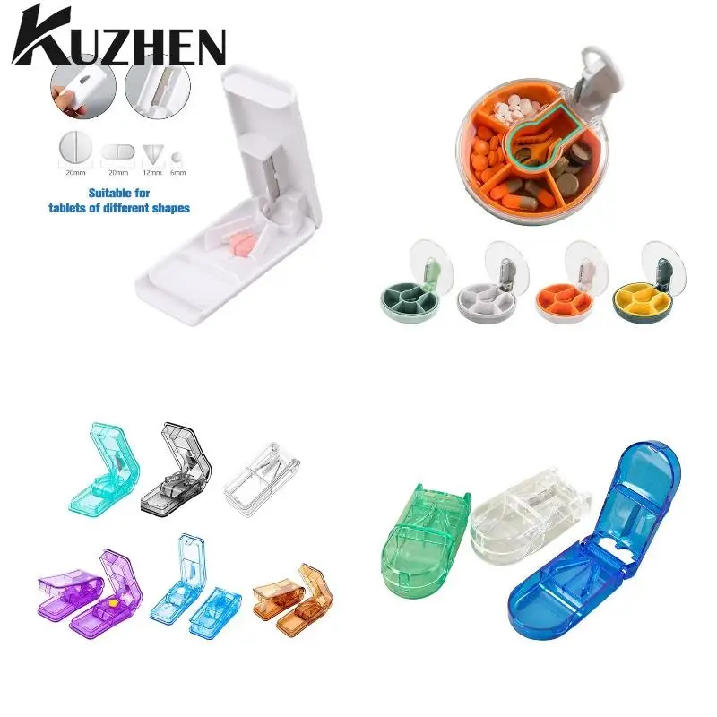 

Pill Cutter Divider Portable Holder Mini Practical Portable Pill Holder Pill Cutter Pill Box Storage Box Pill Cutter Separator