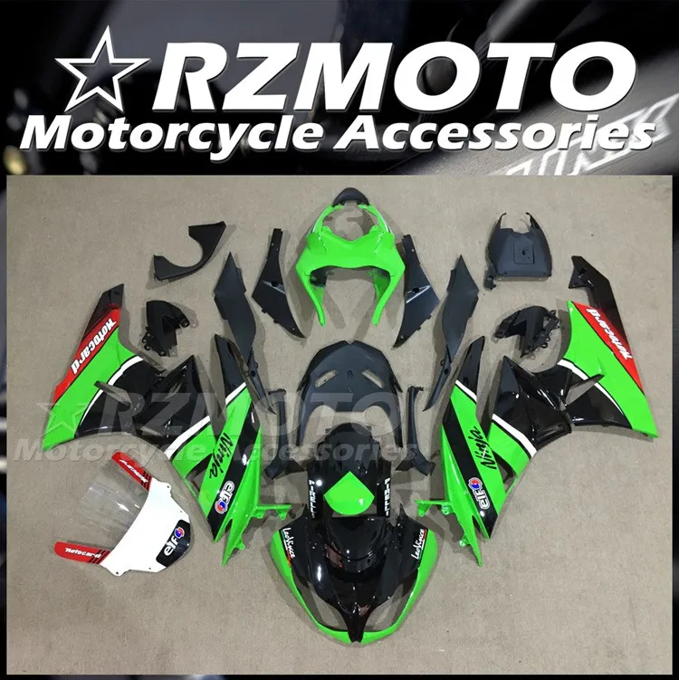 

Новый комплект обтекателей из АБС-пластика, подходит для Kawasaki Ninja ZX-6R ZX6R 636 599 2009 2010 2011 09 10 11 12, комплект кузова зеленого и красного цвета