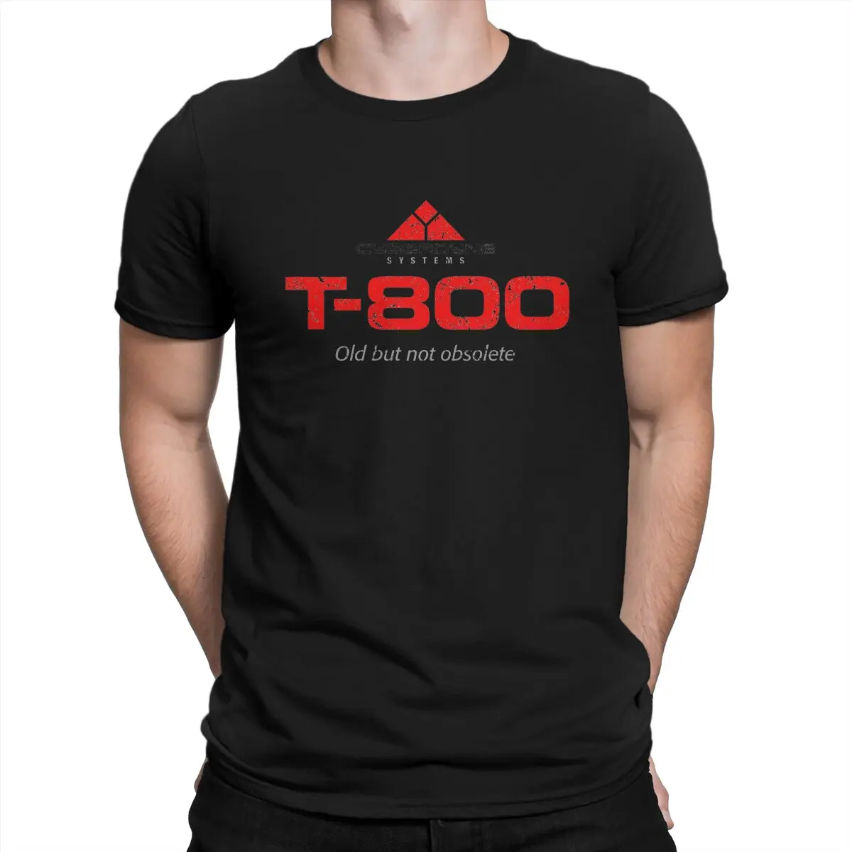 

Men's T-Shirts T-800 Funny Cotton Tee Shirt Short Sleeve The Terminator T Shirts Round Neck Tops Original