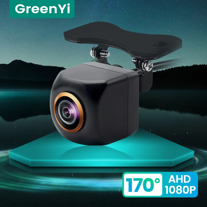 GreenYi 170° Золотой объектив 1920x1080P Автомобильная камера заднего вида Fisheye Full HD Night Vision
