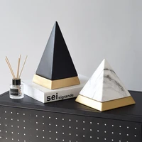 desk ornaments light luxury ceramic pyramid creative figurine nordic style bookcase living room home decoration crafts