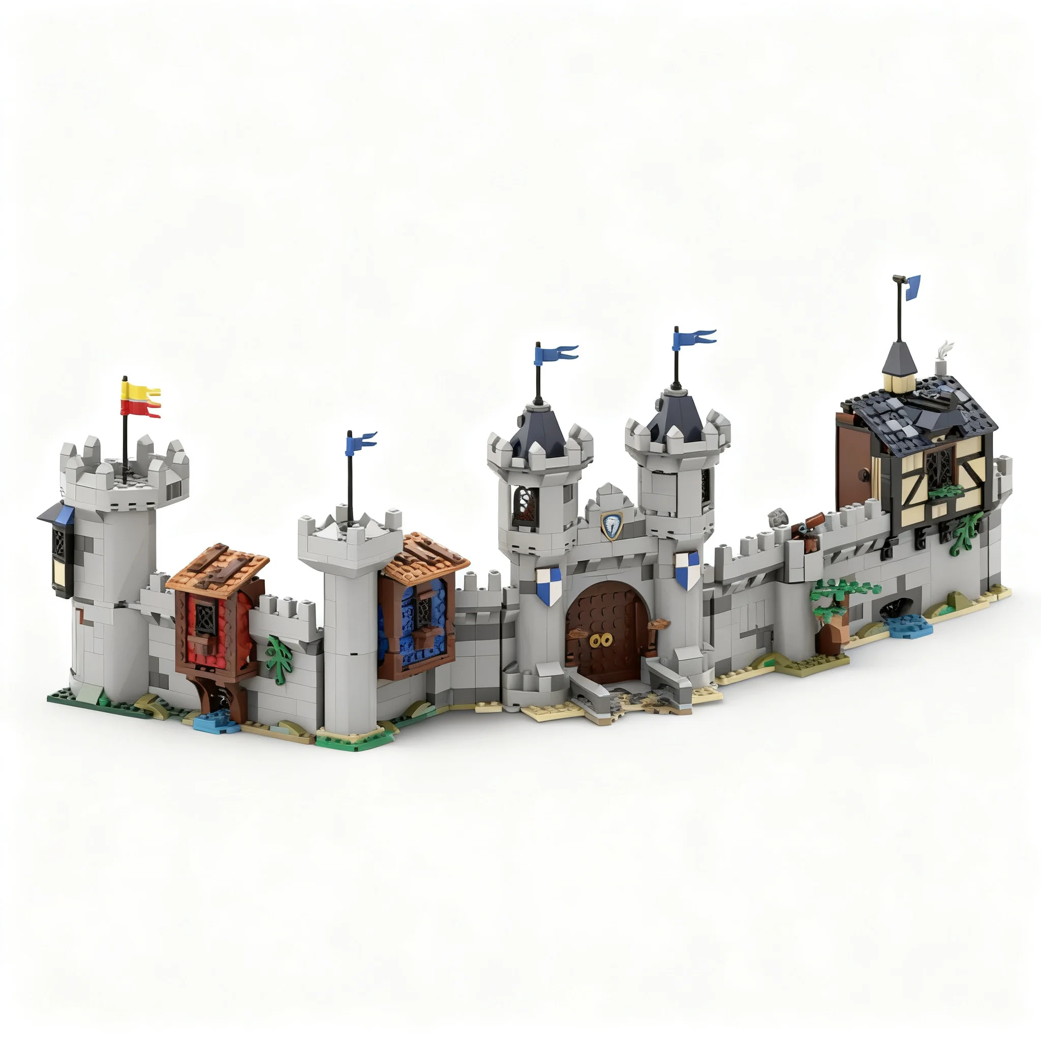 Фото 1327 деталей MOC: Конструктор Замок Крествуд с конфигурируемой моделью замка рыцарей на конях, Рождественский подарок, игрушка №3