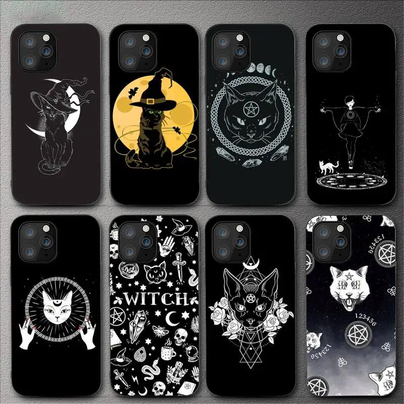 

Чехол Witch and Cat для iPhone 11 12 Mini 13 14 Pro XS Max X 8 7 6s Plus 5 SE XR