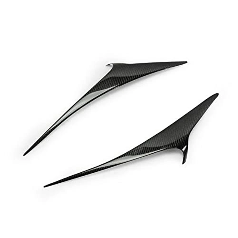 

For Kia Stinger 2017-2020 Carbon Fiber Car Front Bumper Headlight Eyebrow Light Cover Trim Body Kit Accessories