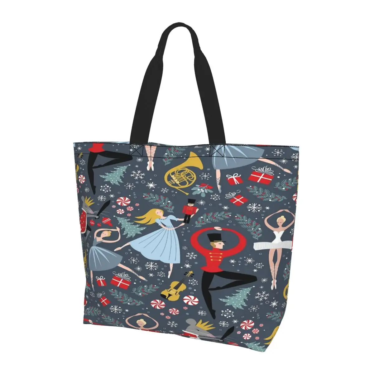 

Clara's Nutcracker Ballet Repeat Shoulder Bag, Storage Bag Retro Adult Daily Shoulder Bag Multi-Style Pattern