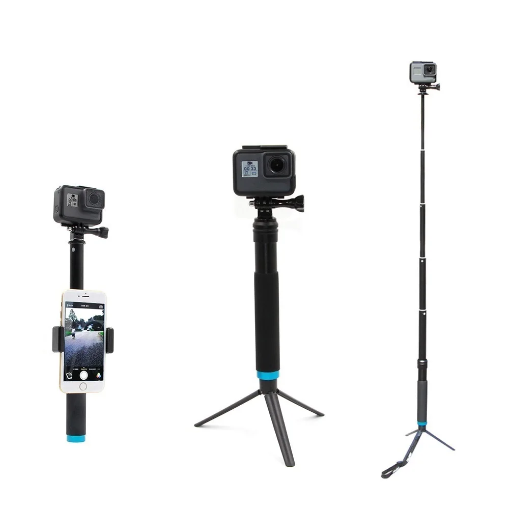 

TELESIN Aluminum Alloy Selfie Stick Extendable Handheld Telescope Pole Monopod Tripod Mount for GoPro Xiaomi Yi DJI Osmo Action