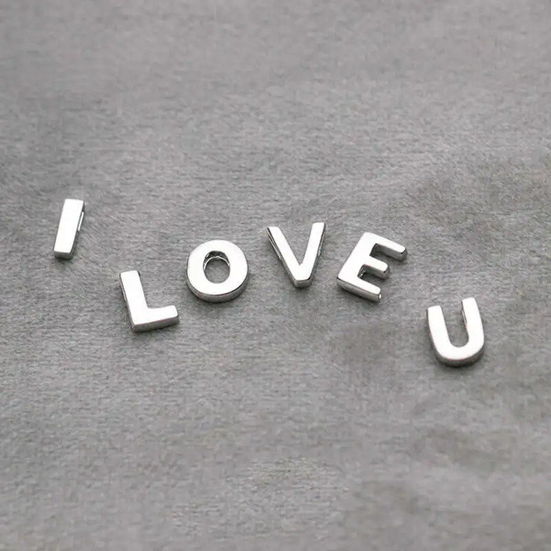 Реальные 925 стерлингового серебра 26 колье с подвеской в виде буквы для модные