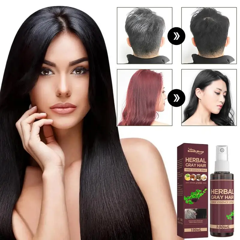 Spray 100ml Hairs Darkening Oil Hair Loss Anti Dandruff Essence Herbal Tonic Baldness Regrowth Serum