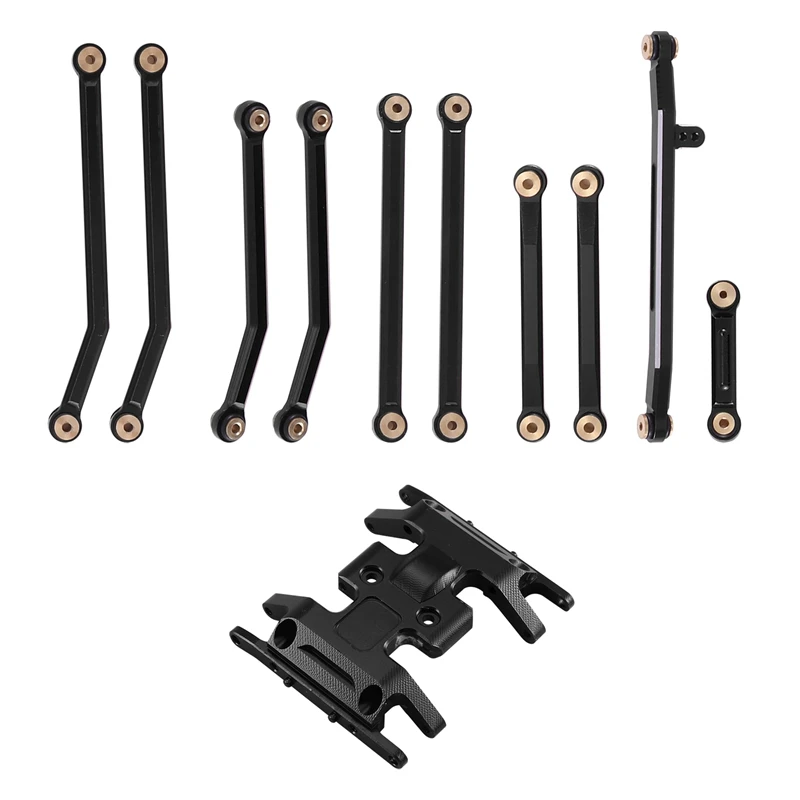 

High Clearance Chassis Links Steering Rod Skid Plate For Axial SCX24 AXI00001 C10 JLU Bronco 1/24 RC Crawler Parts