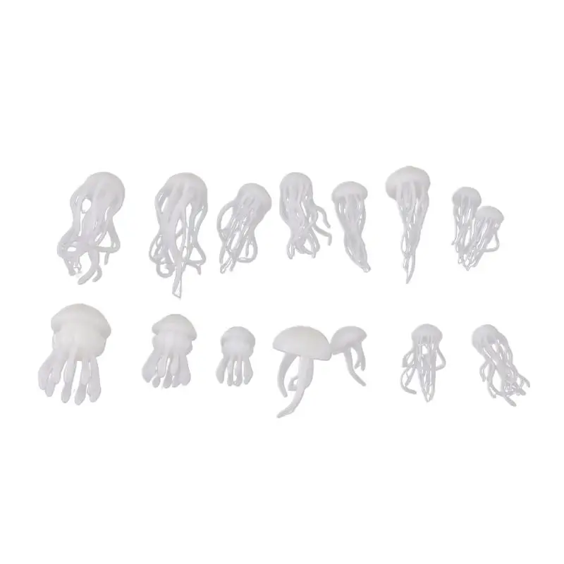 

16 Pcs/set 3D Mini Jellyfish Modeling Epoxy Filling Material Crystal Ocean Resin DIY Craft Decoration UV Filler