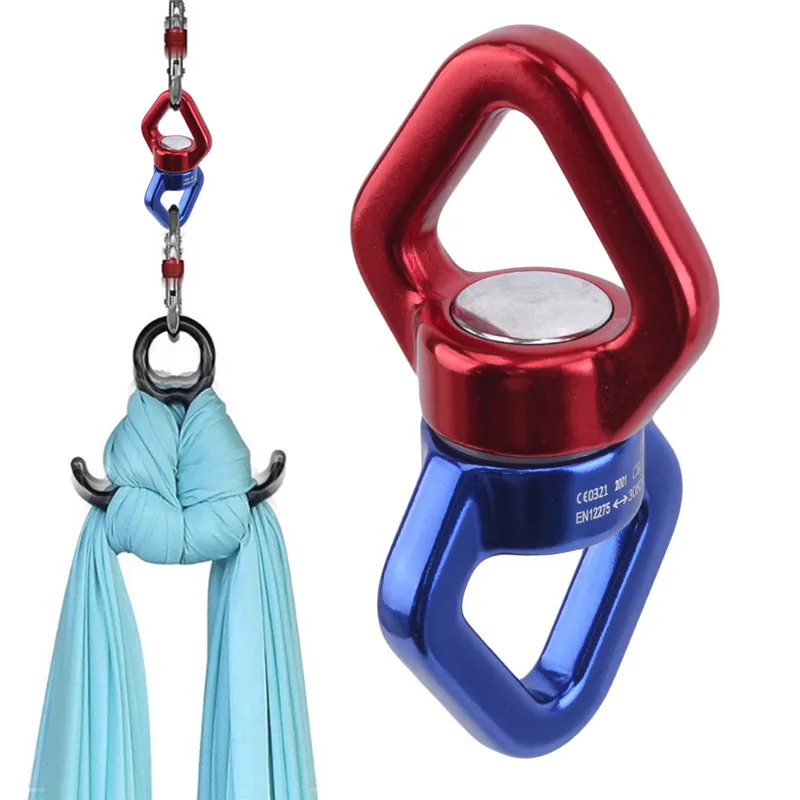 

NEW 30KN Yoga Accessories Universal Ring Gimbal Ring Rotary Connector Rotational Hammock Swing Spinner Rope Swivel Connector