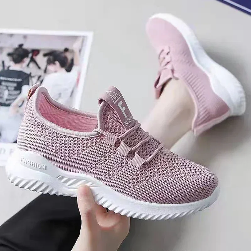 

2023 Sport Running Shoes Women Air Mesh Breathable Walking Women Sneakers Comfortable White Fashion Casual Sneakers