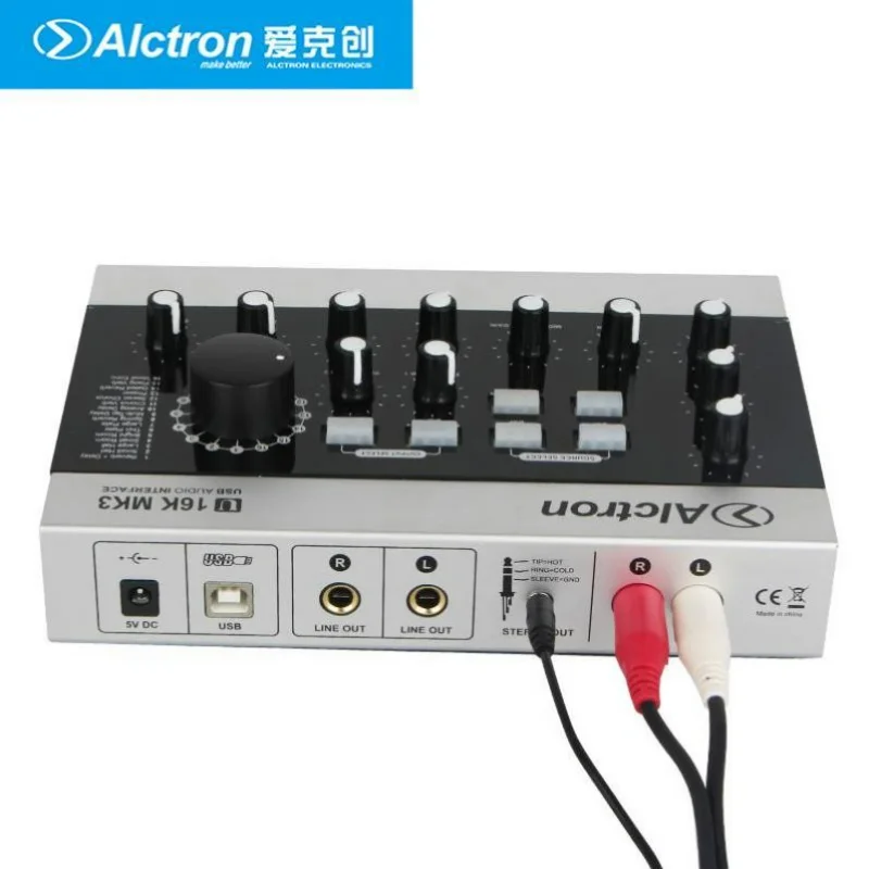 

Alctron U16K MK3 USB Audio Interface Live Streaming Portable External Sound Card For Studio Recording & Home Live Broadcast