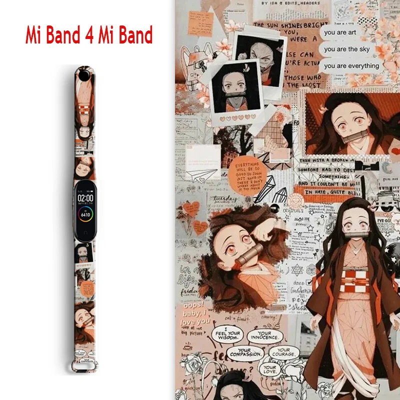 

Demon Slayer Kamado Nezuko Mi Band 4 Mi Band 6 Bracelet Millet Strap 5 6 4 3 Wrist Strap Boys And Girls Anime Flower Strap