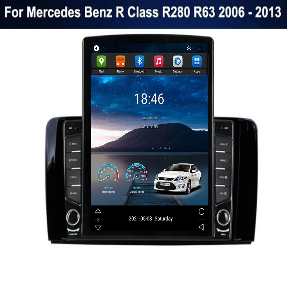 

9.7" Vertical Style Tesla Screen Android Car Radio GPS for Mercedes Benz R Class W251 R280 R300 R320 R350 R63 2006-2011 2013
