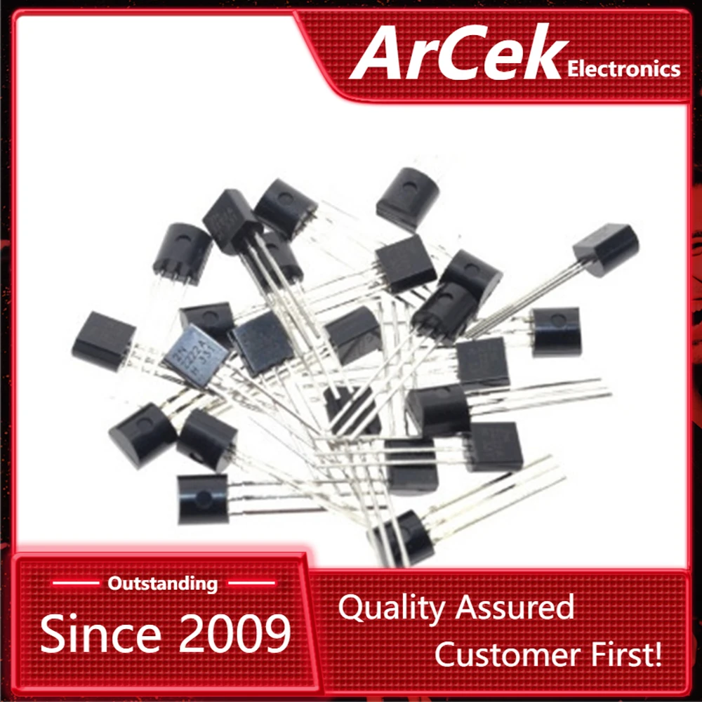 

100pcs in-line triode transistor NPN switching transistors TO-92 0.6A 30V NPN 2N2222