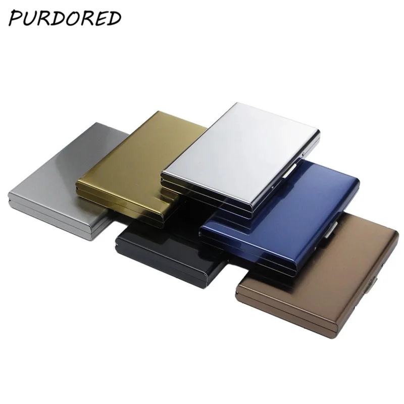 

1 Pc FRID Men Credit Card Holder Aluminium Metal Wallets Pocket Case Bank Women Automatic Credit Card Porte Billet